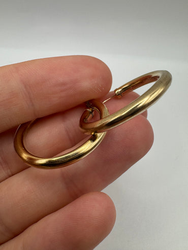 9ct gold creole earrings