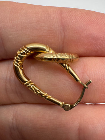 9ct gold creole earrings