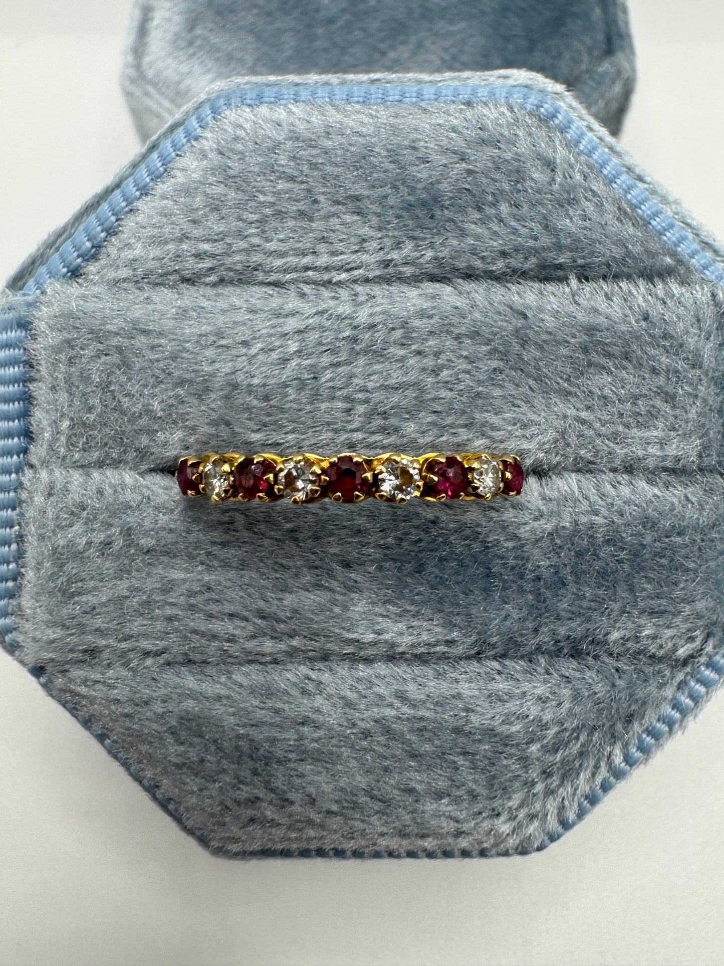 9ct gold ruby and diamond ring