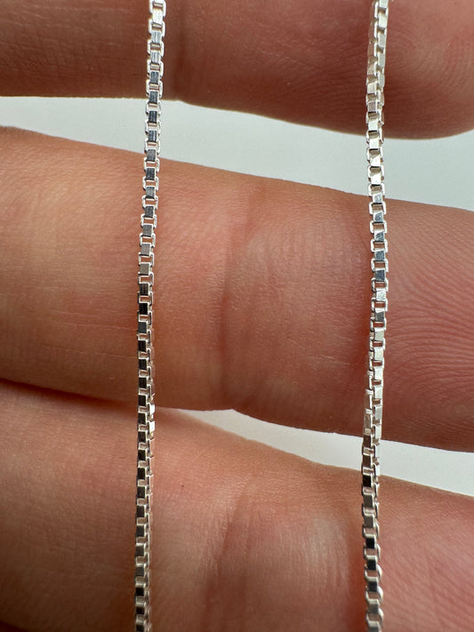 Silver Venetian box chain 6 20”
