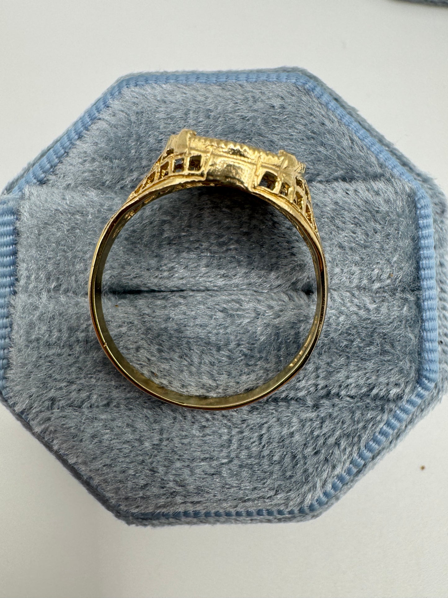 9ct gold coin ring