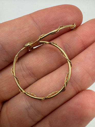 9ct gold creole earrings