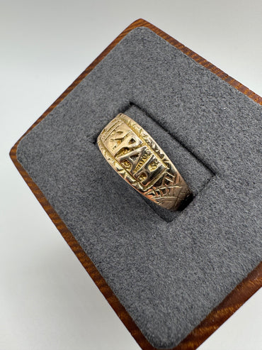9ct gold mizpah ring