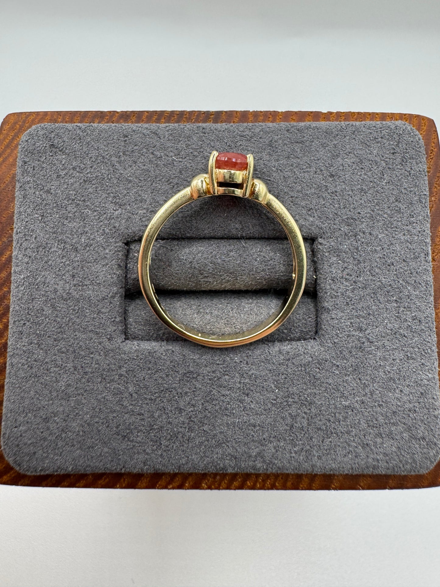 9ct gold fire opal ring