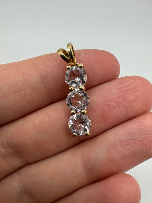 9ct gold morganite pendant