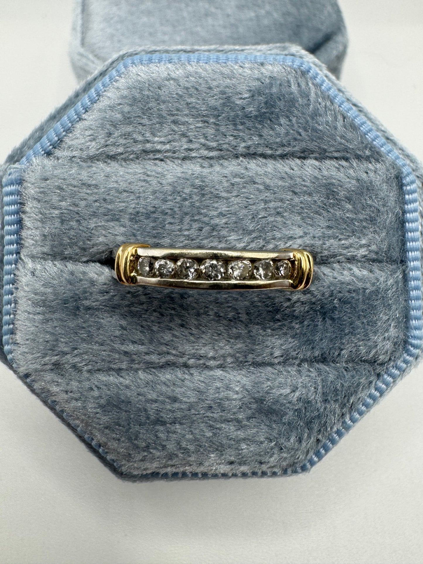 9ct bi-coloured gold 25 point diamond ring