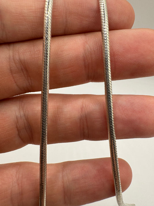 Silver snake link chain