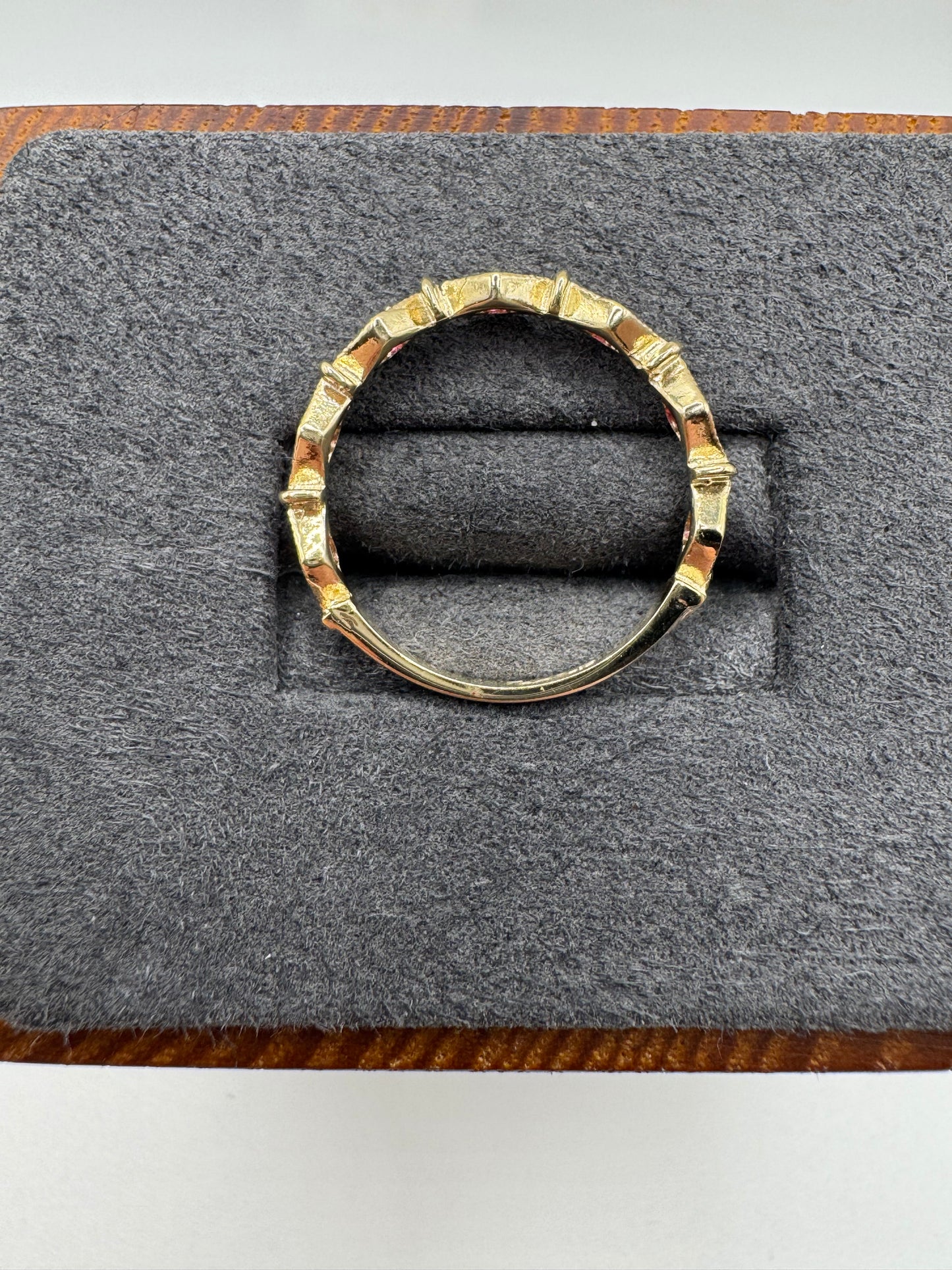 9ct gold ruby 3/4 eternity ring