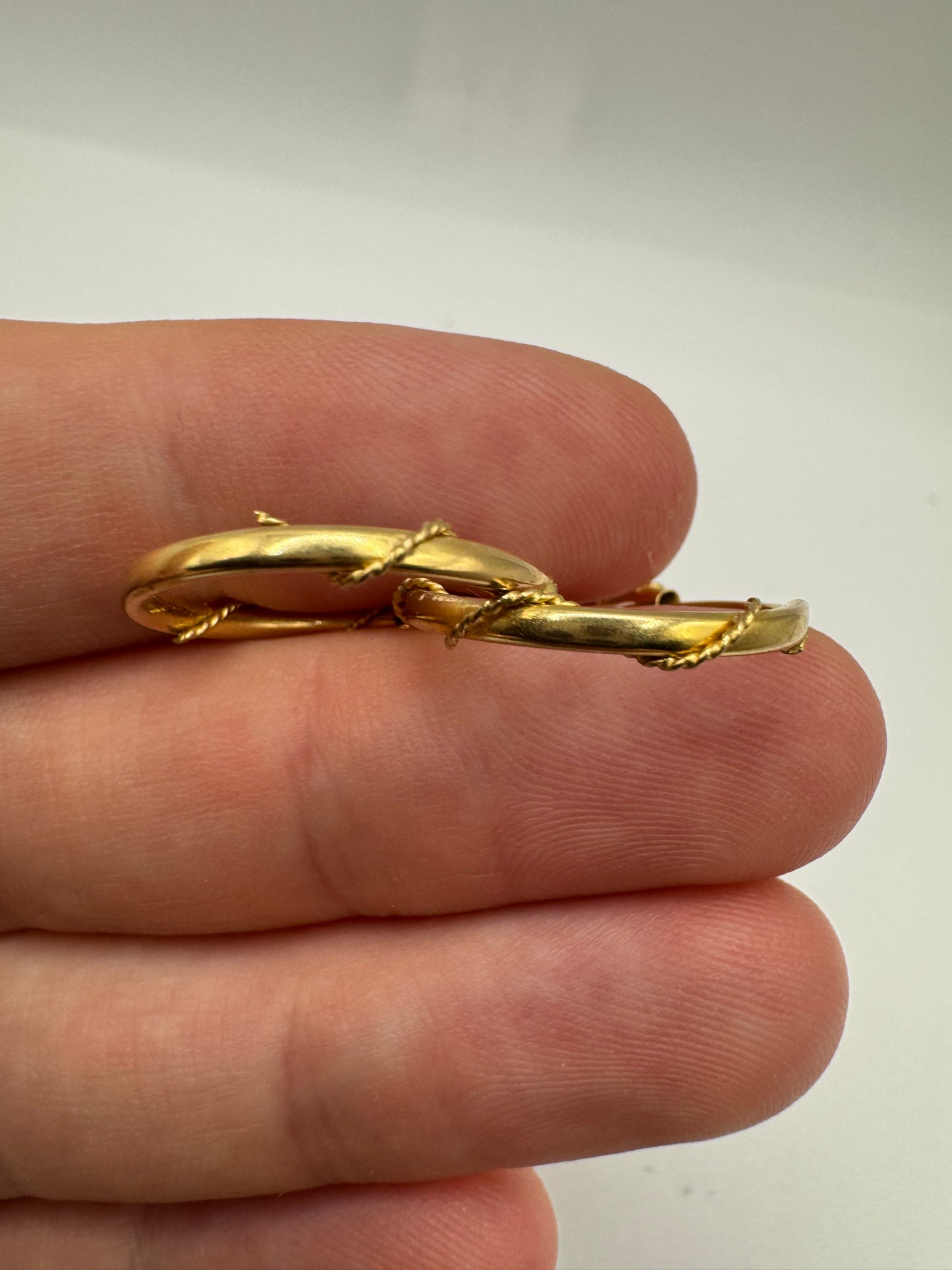 9ct gold creole earrings