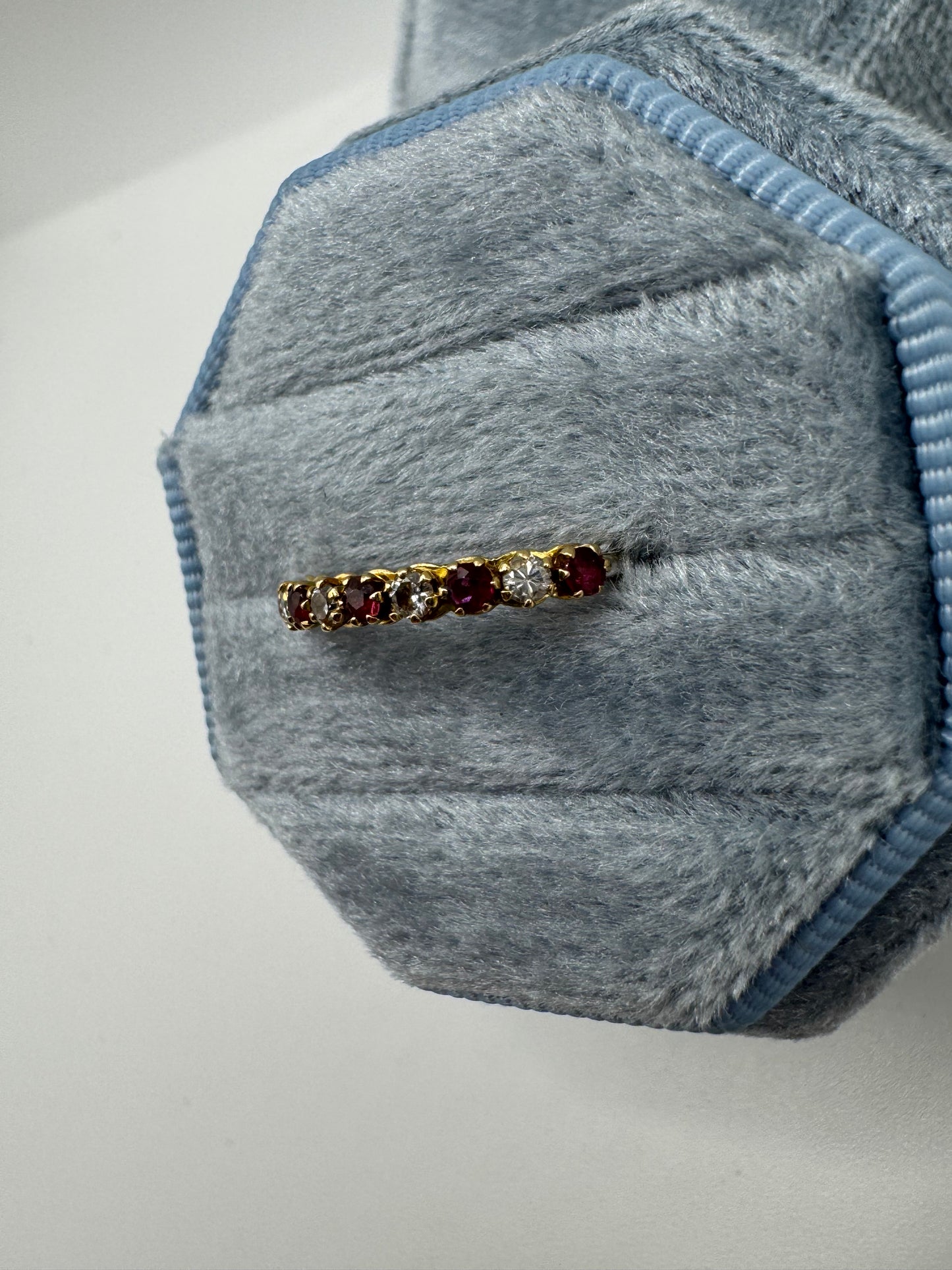 9ct gold ruby and diamond ring