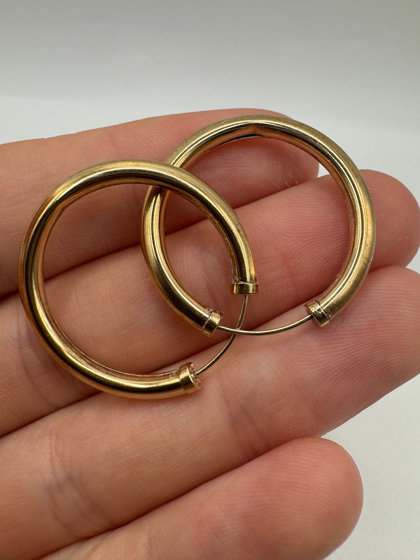 9ct gold creole earrings