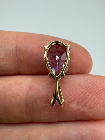 9ct gold amethyst pendant