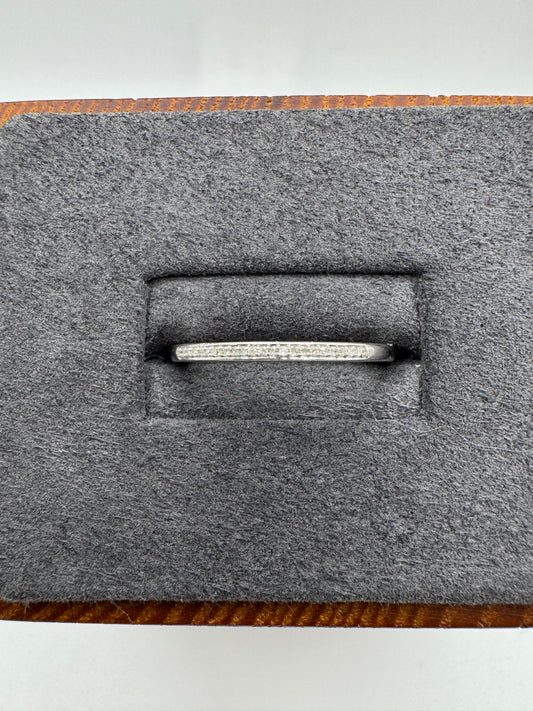 9ct white gold diamond band