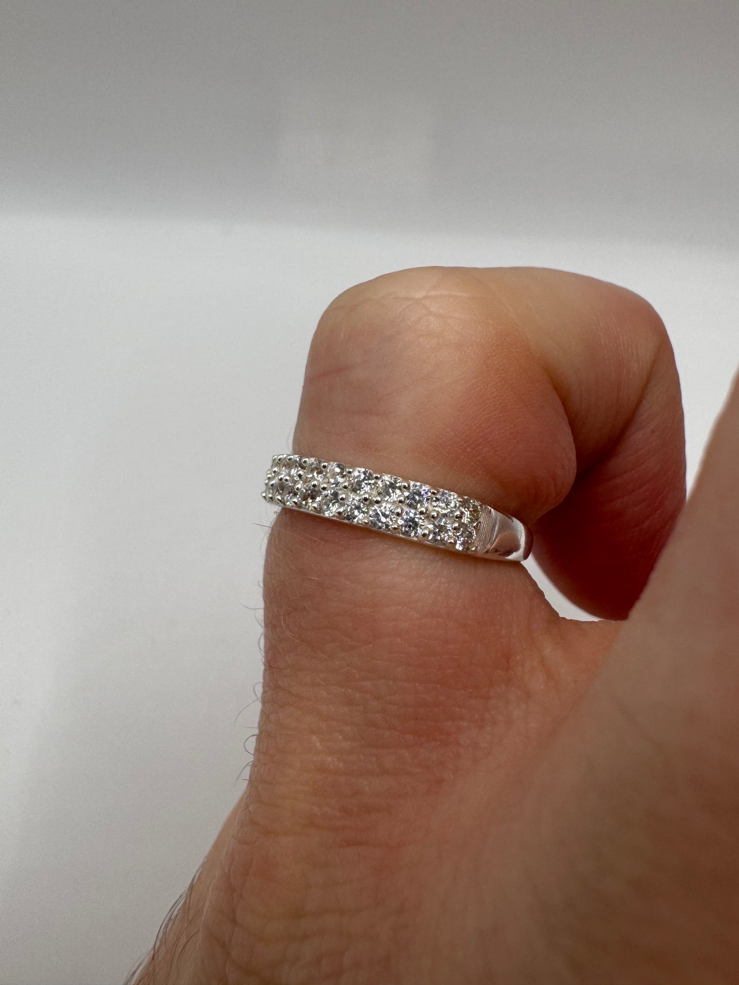 Silver cz ring