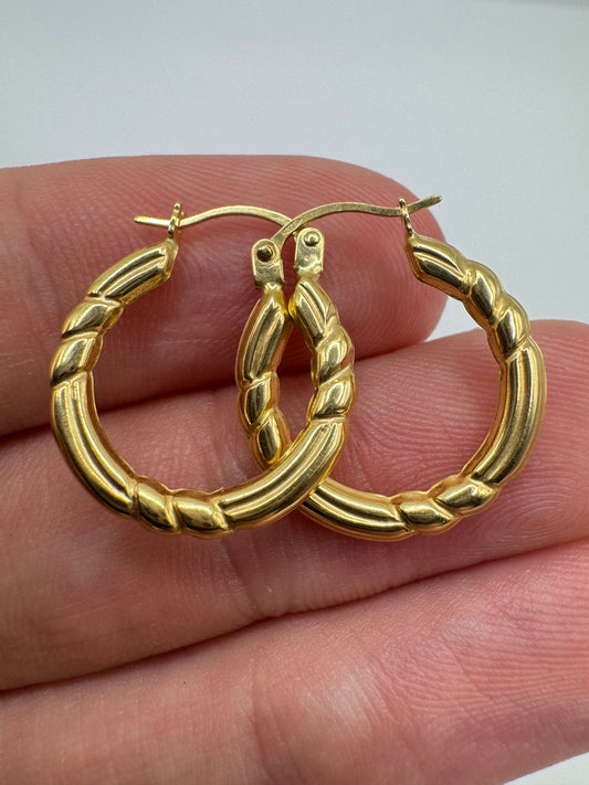 9ct gold Creole earrings