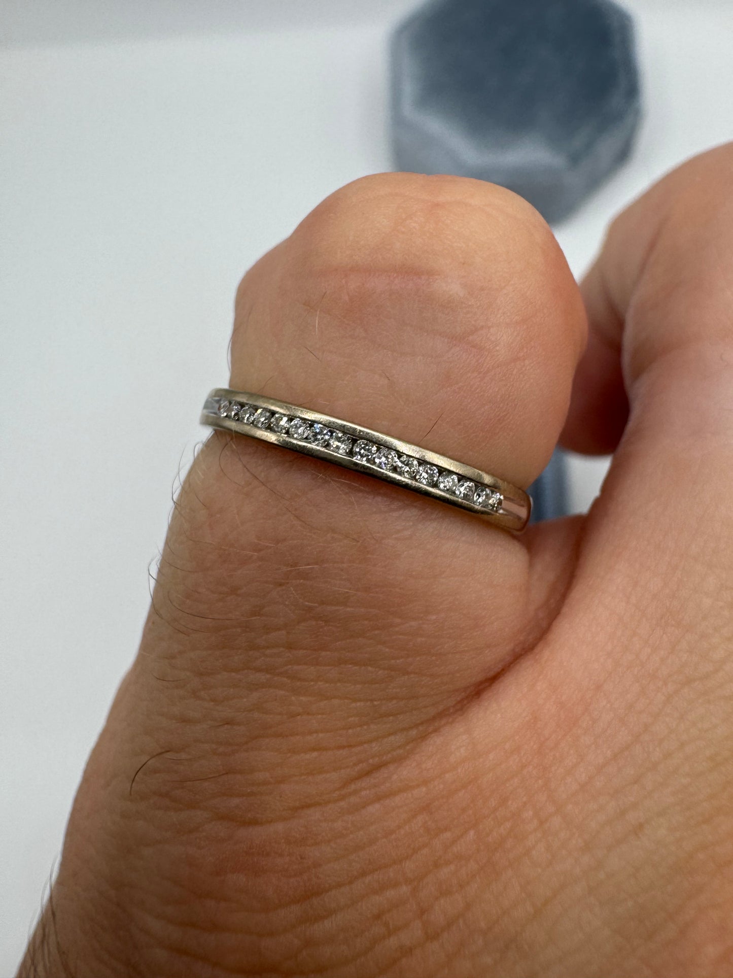 9ct white gold diamond ring