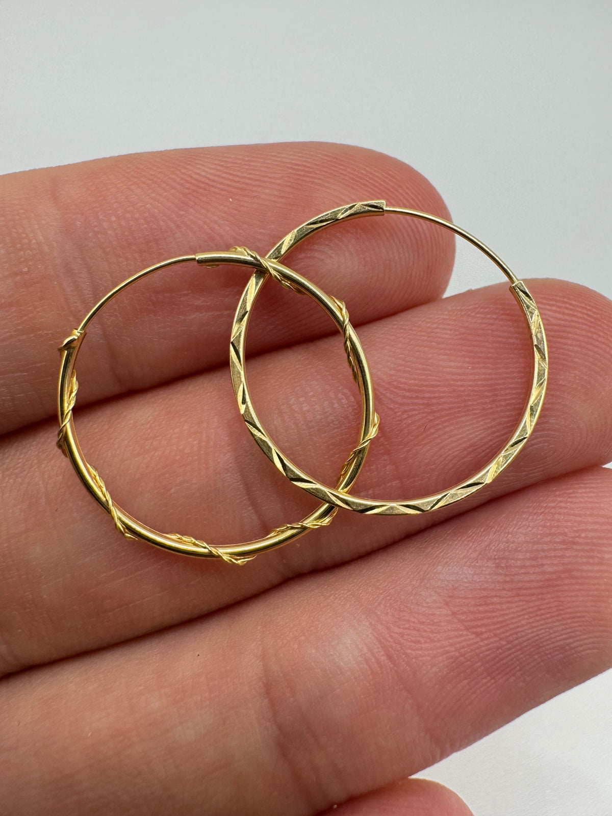 9ct gold Creole earrings