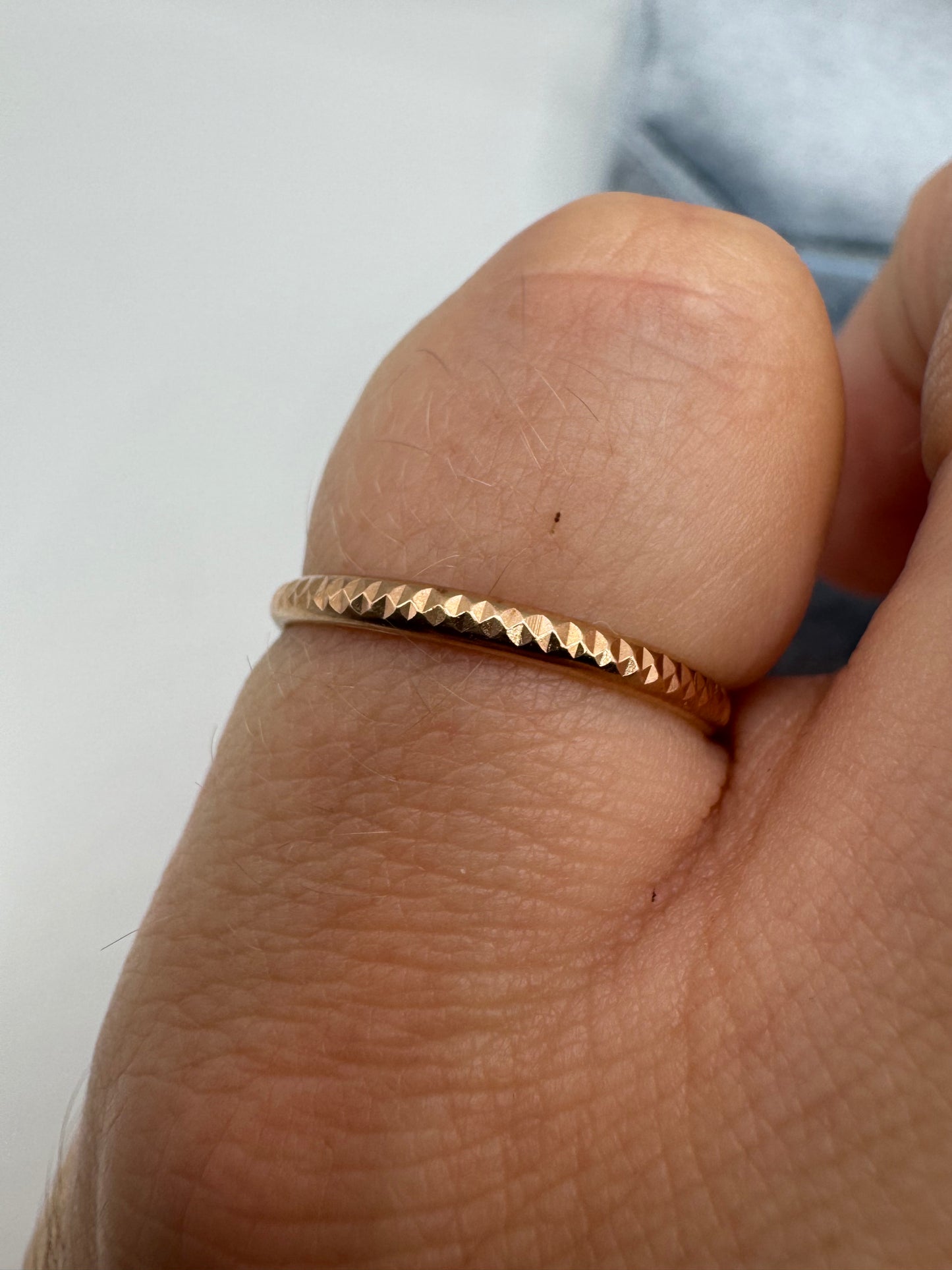 9ct rose gold band