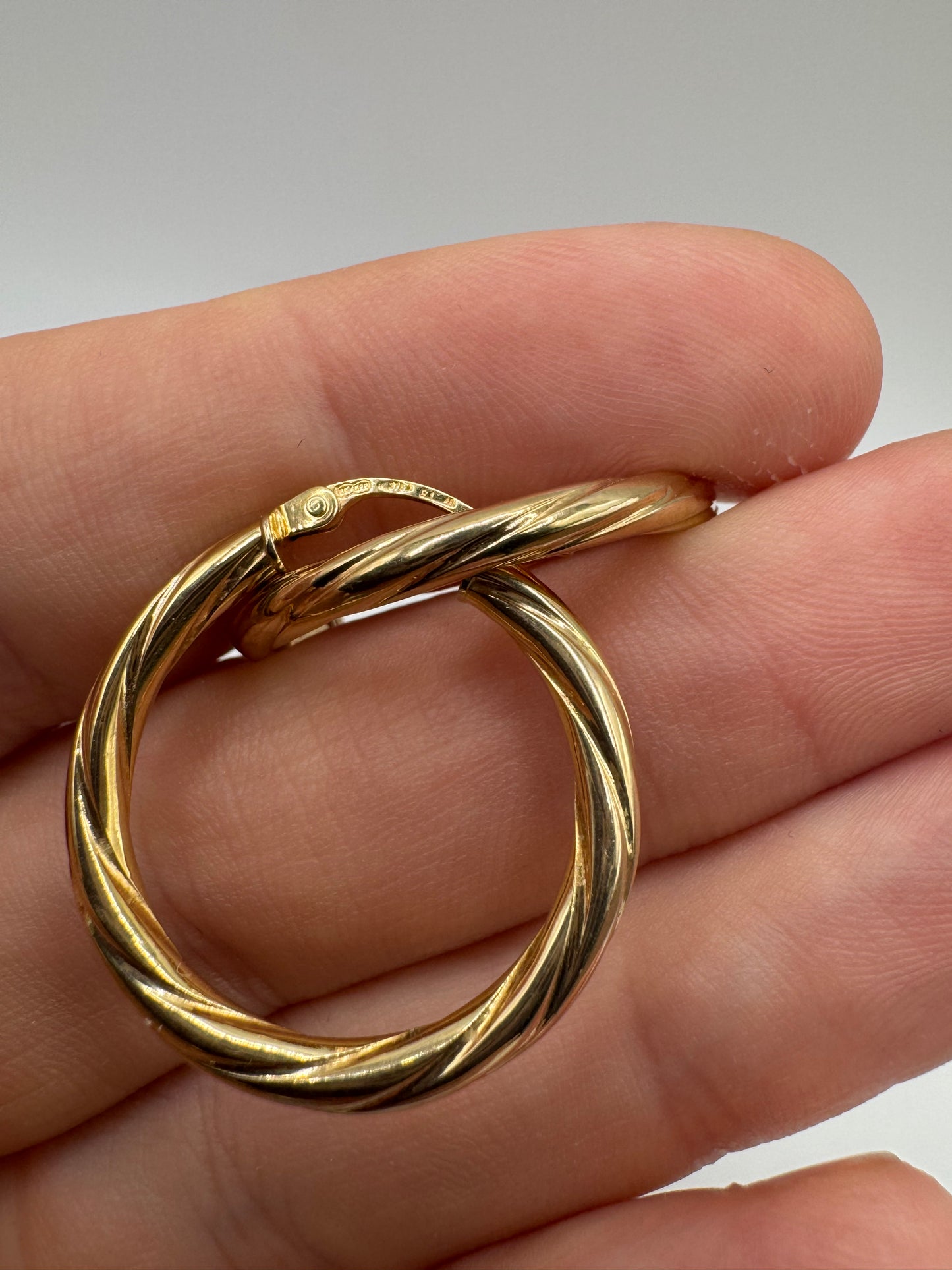 9ct gold creole earrings