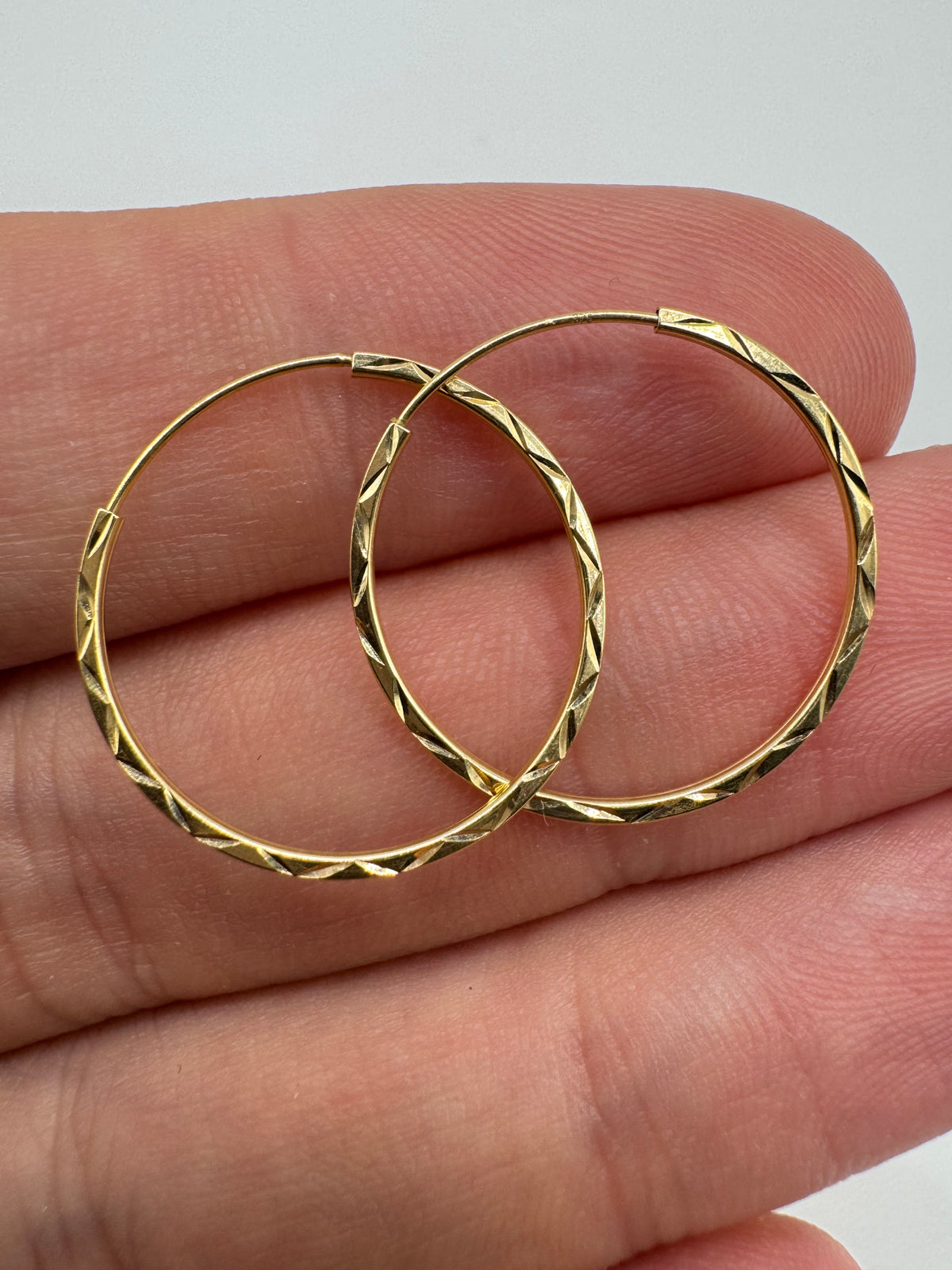 9ct gold Creole earrings