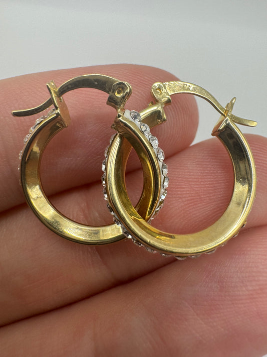 9ct gold creole earrings