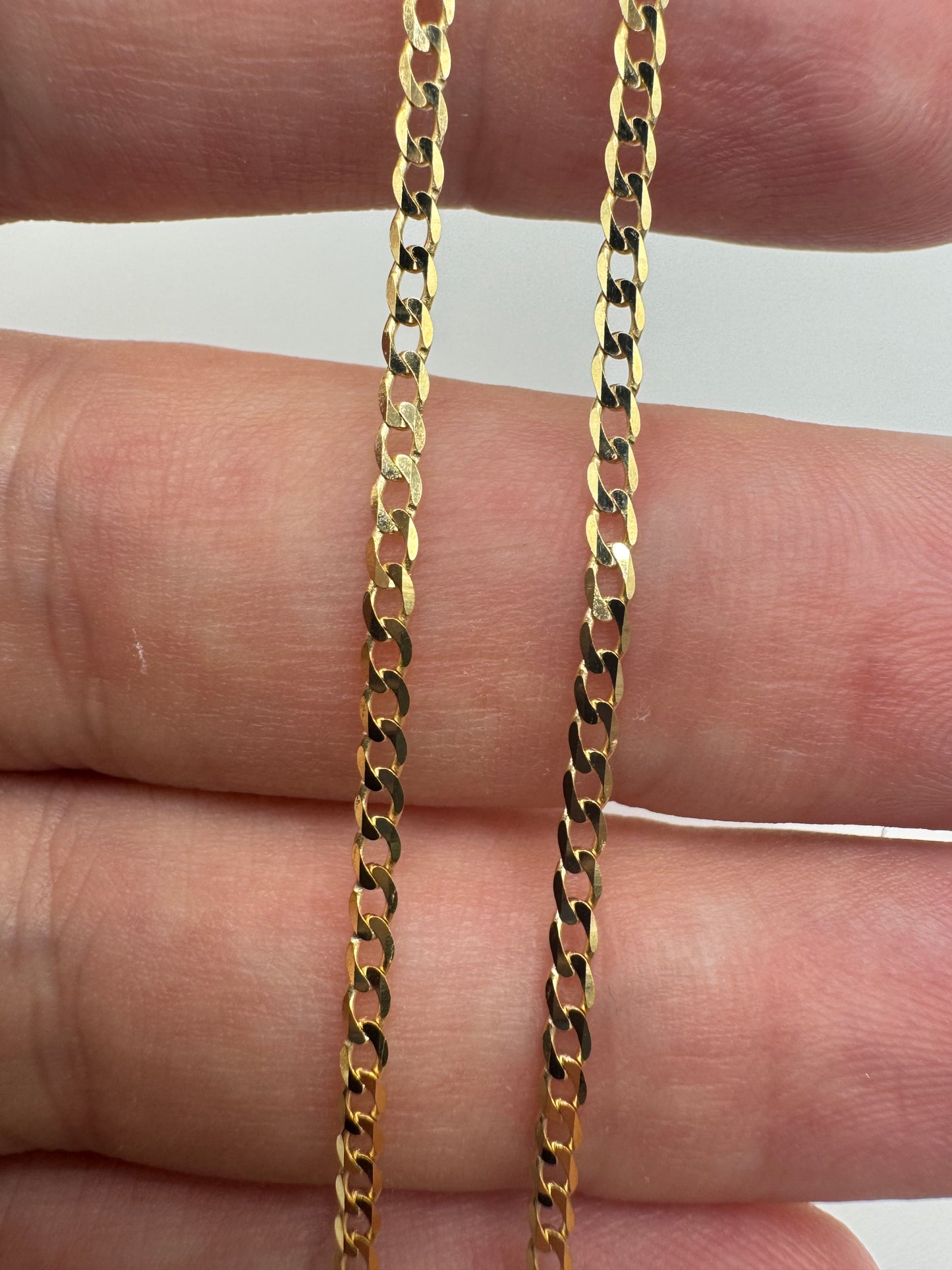 9ct gold curb chain 39