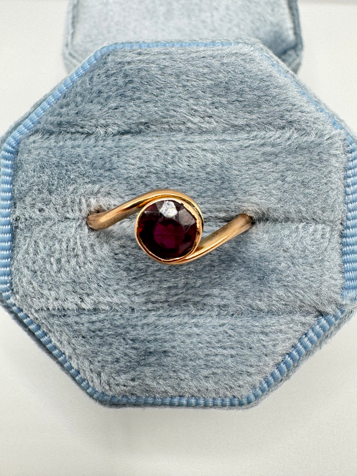 9ct rose gold tourmaline ring