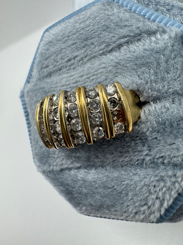 9ct gold 75 point diamond ring