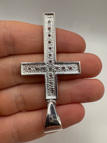 Silver cross pendant