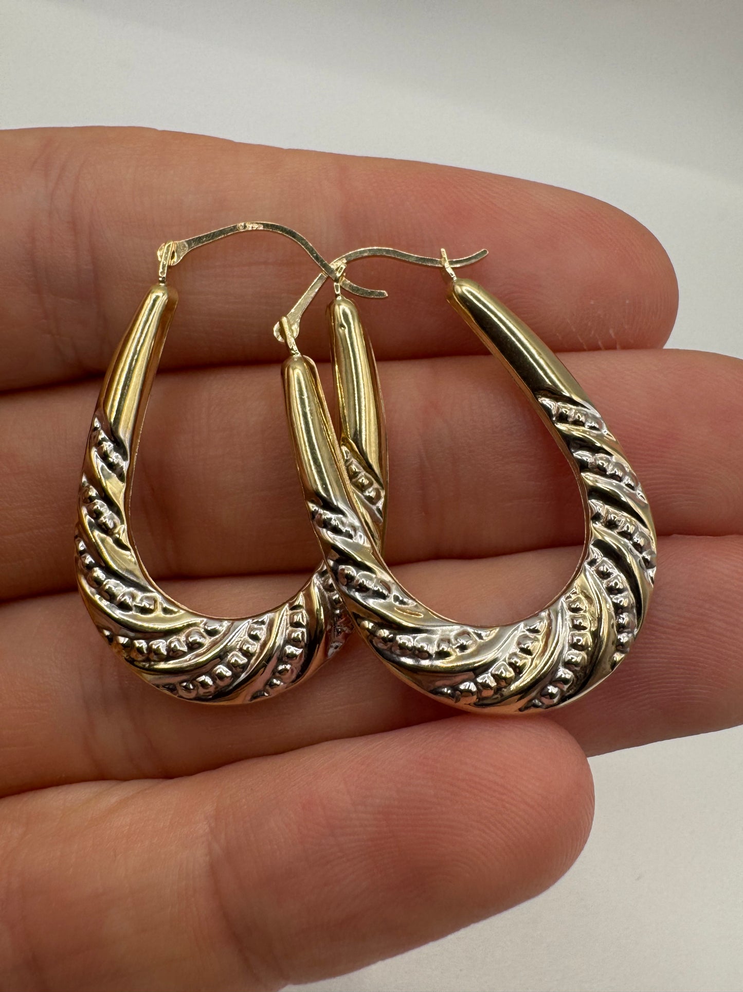 9ct gold creole earrings
