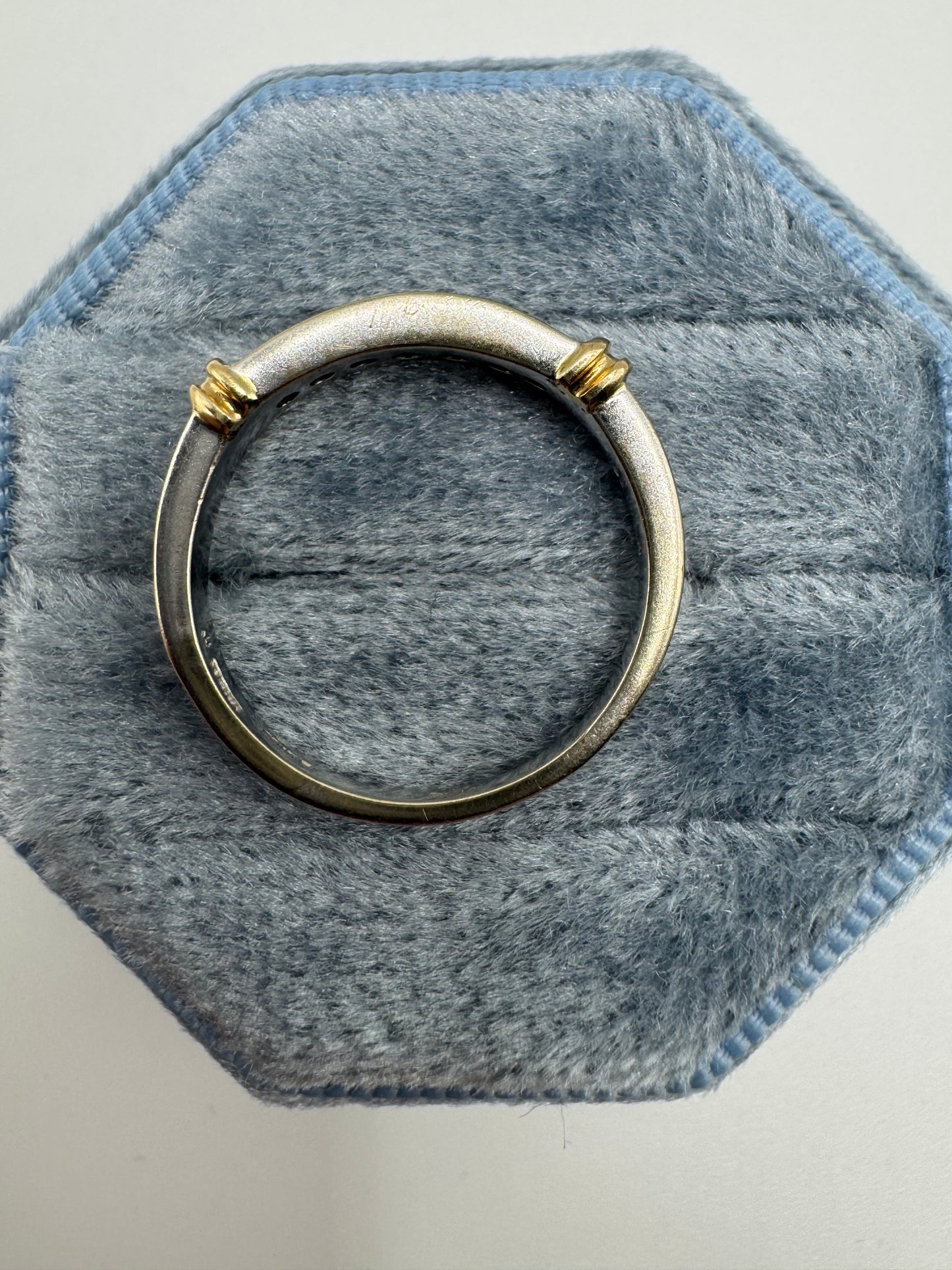 9ct bi-coloured gold 25 point diamond ring