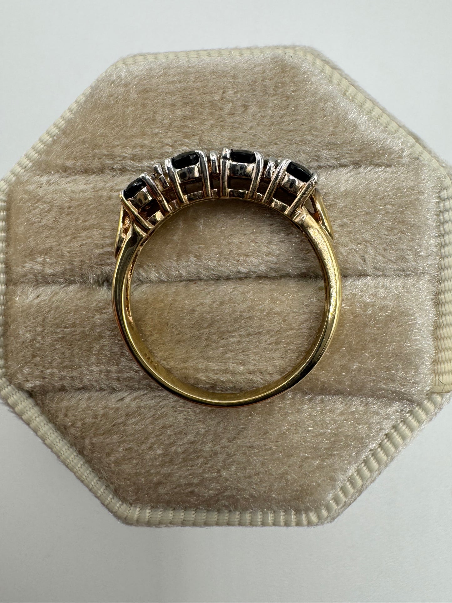 9ct gold sapphire and diamond ring