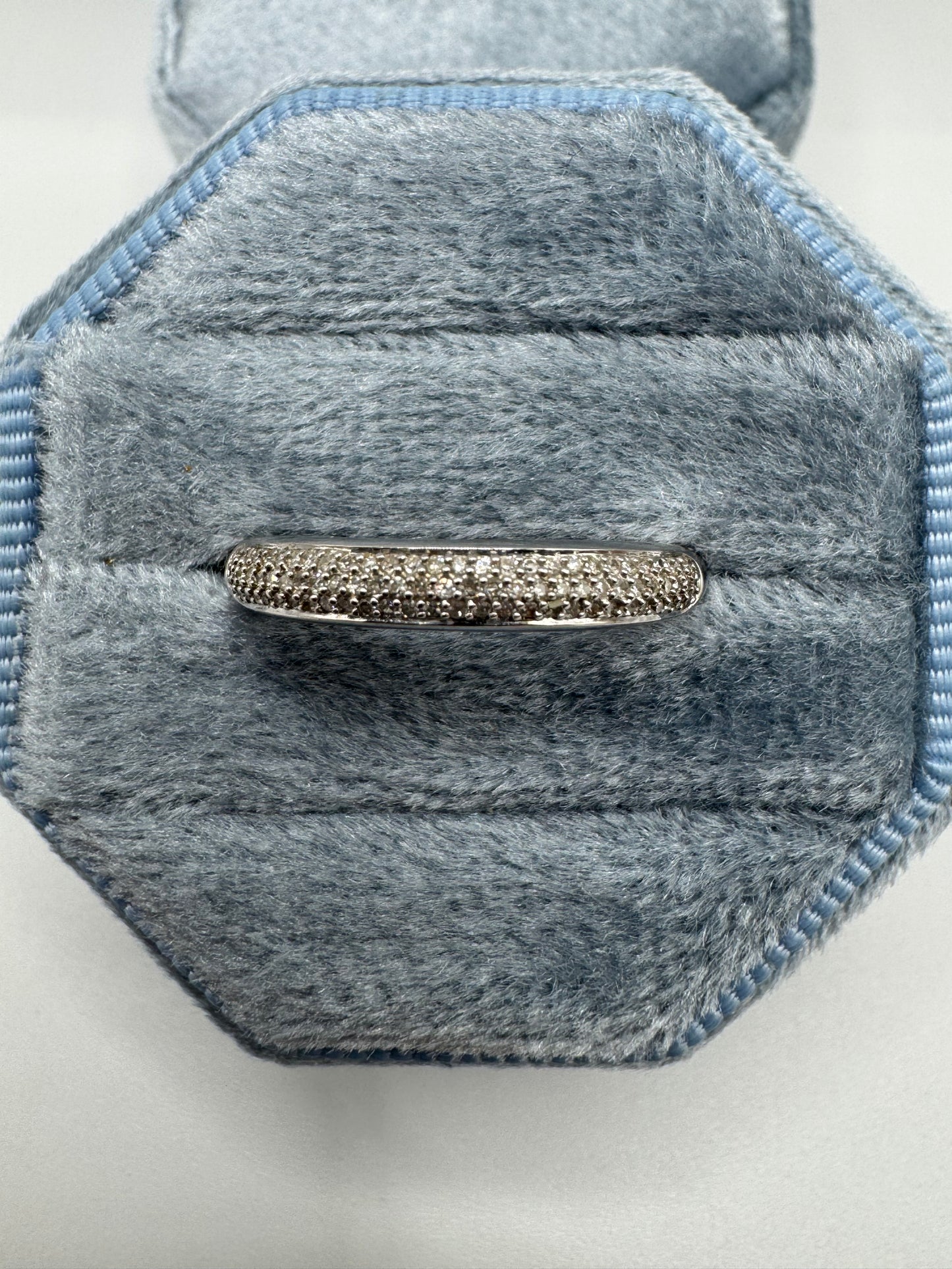 9ct white gold 12 point diamond cluster ring