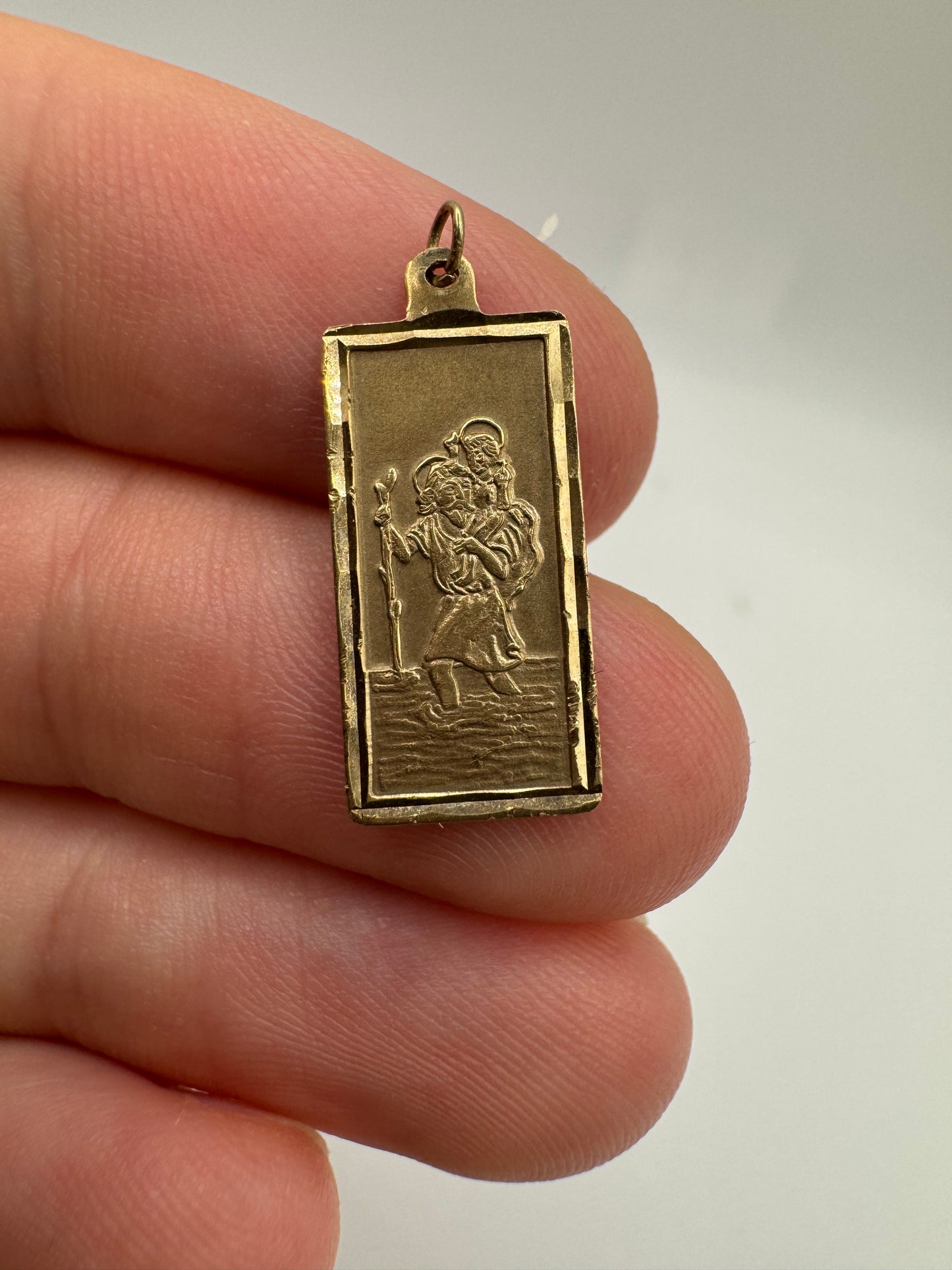 9ct gold St Christopher charm