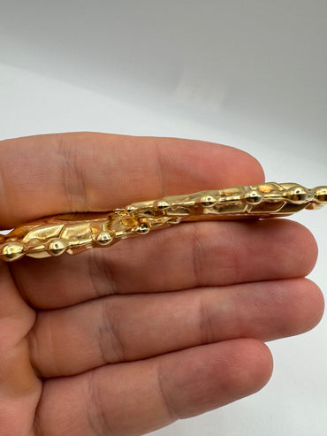 9ct gold huge Creole earrings