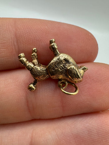 Heavy 9ct gold poodle charm
