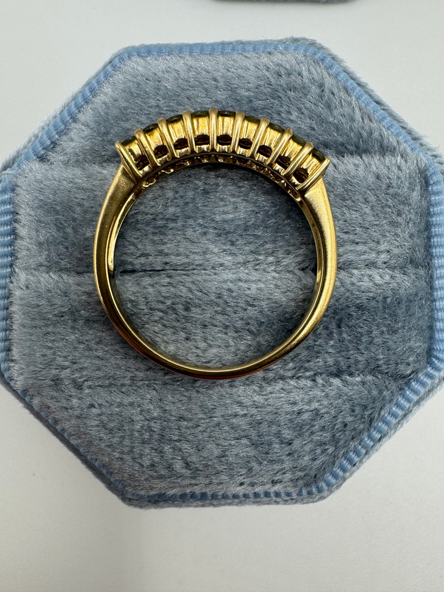 9ct gold quartz cluster ring