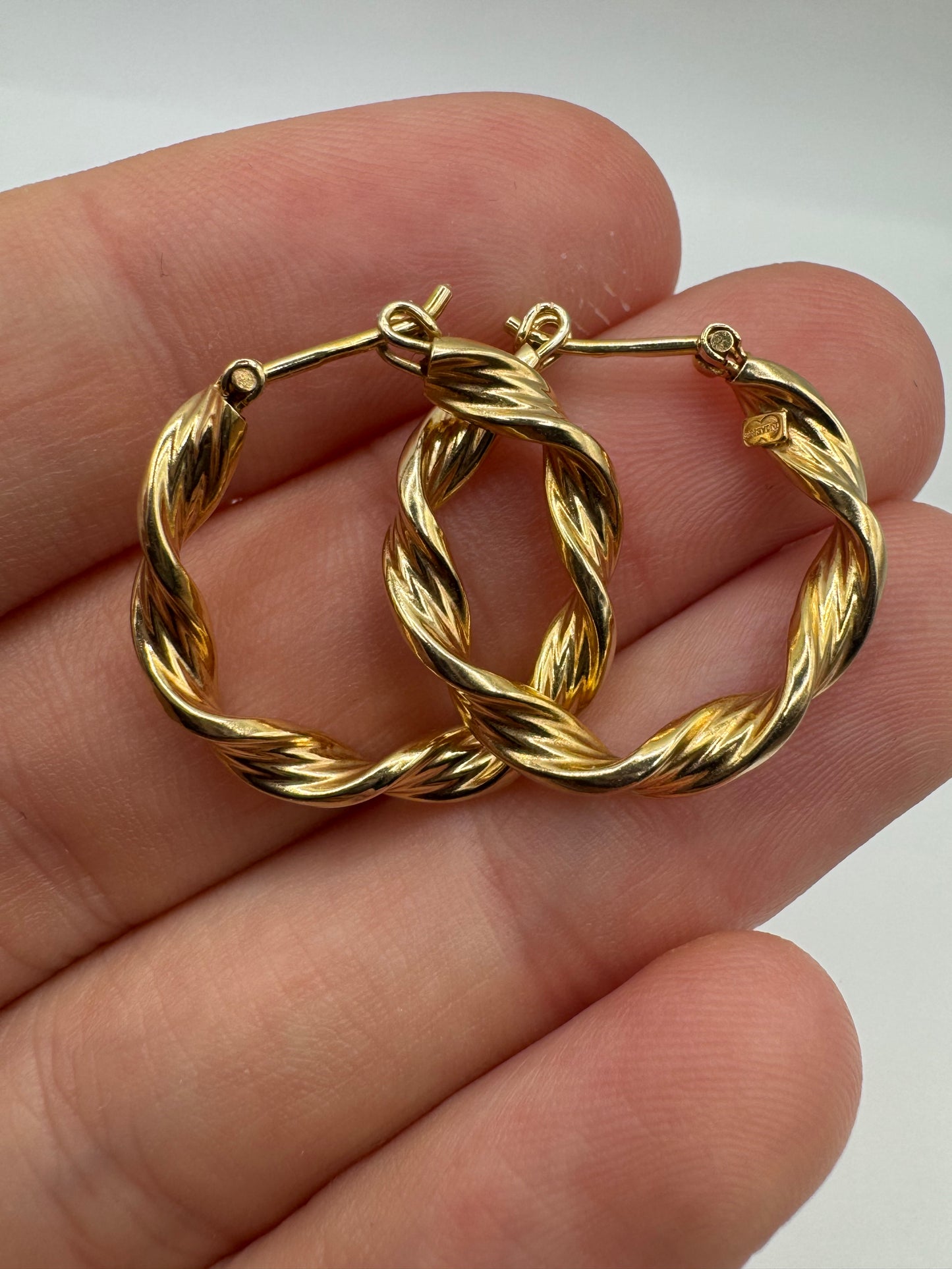 9ct gold creole earrings