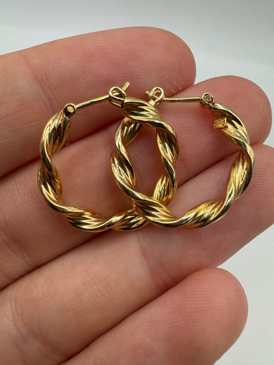 9ct gold creole earrings