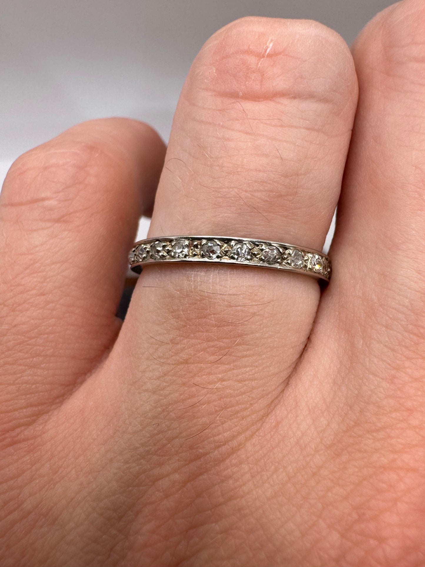 9ct white gold diamond full eternity ring
