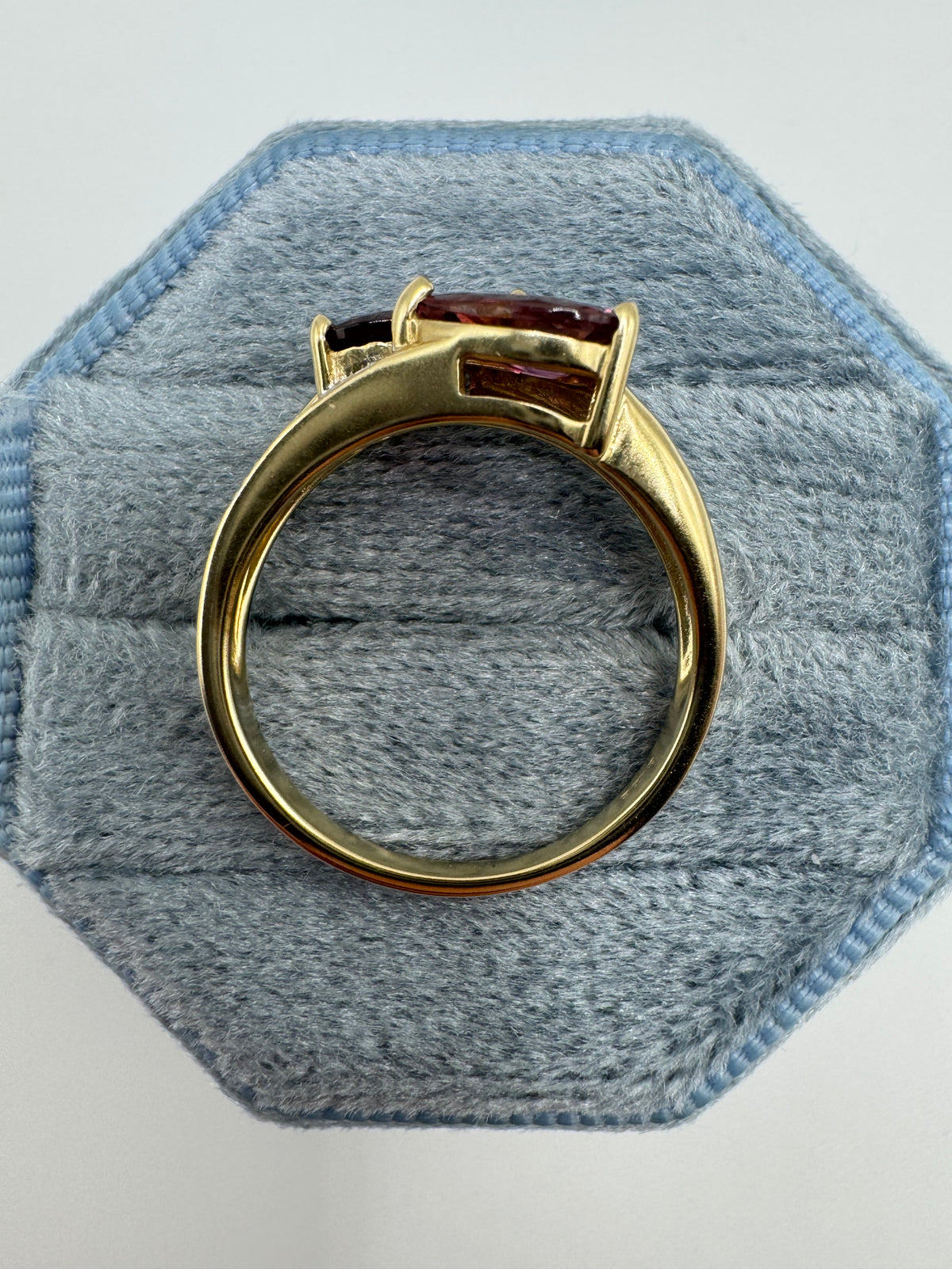9ct gold tourmaline and diamond ring
