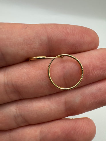 9ct gold hoop earrings