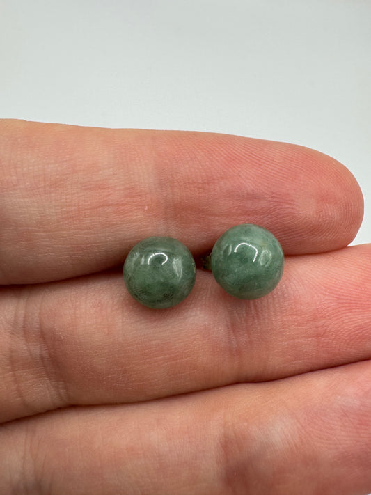 9ct gold jade earrings