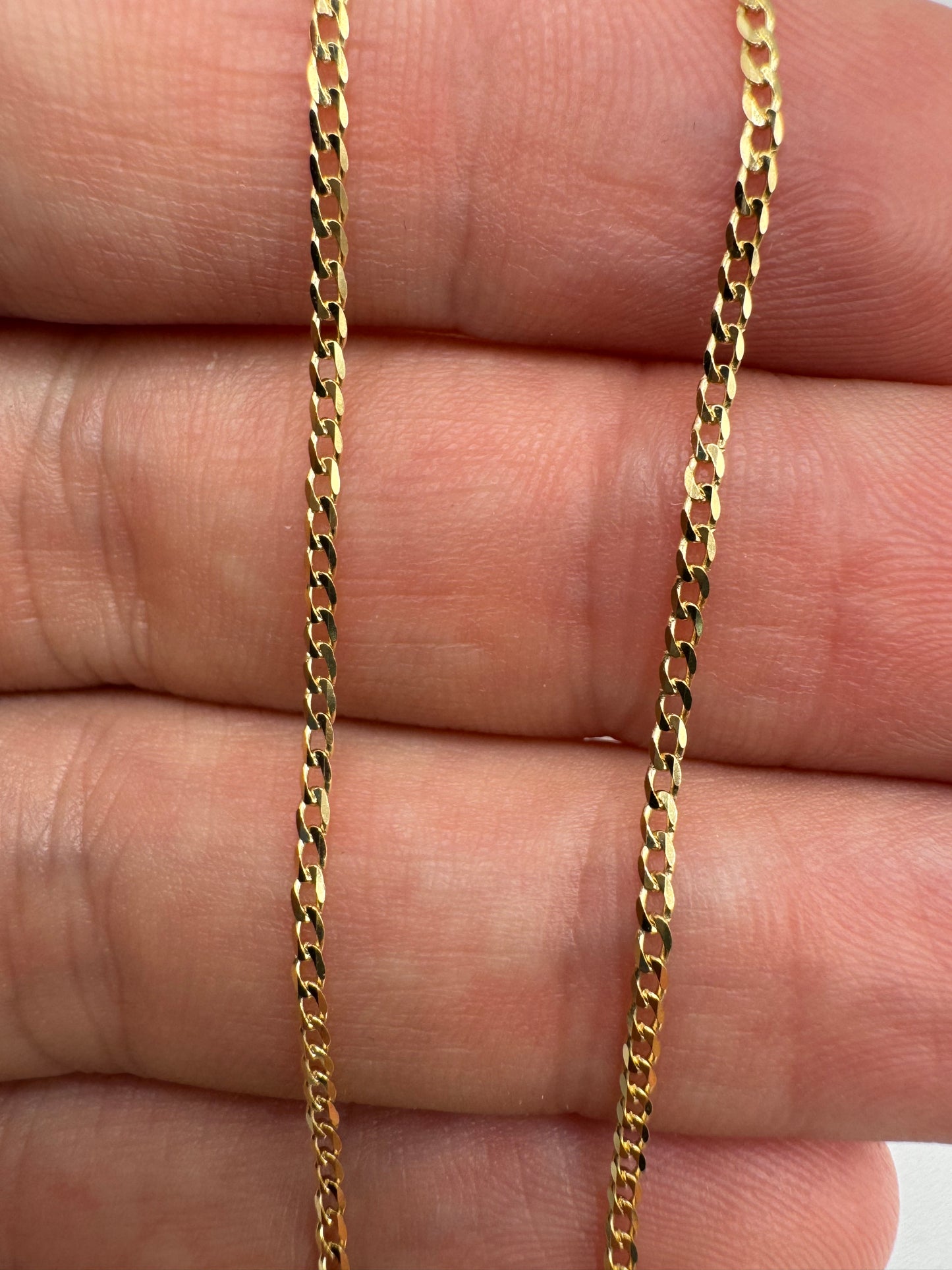 9ct gold curb chain 62 22”