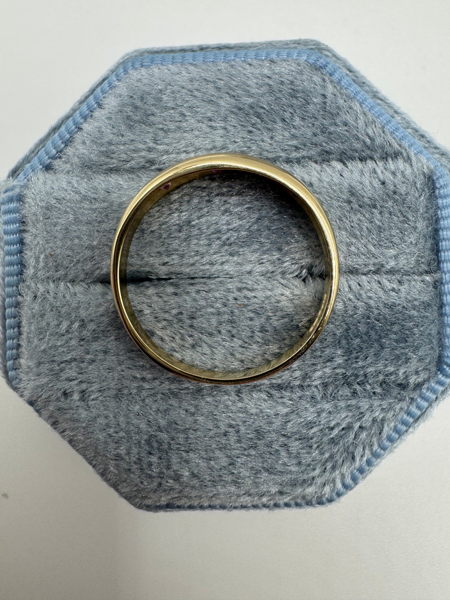 9ct gold amethyst gypsy ring