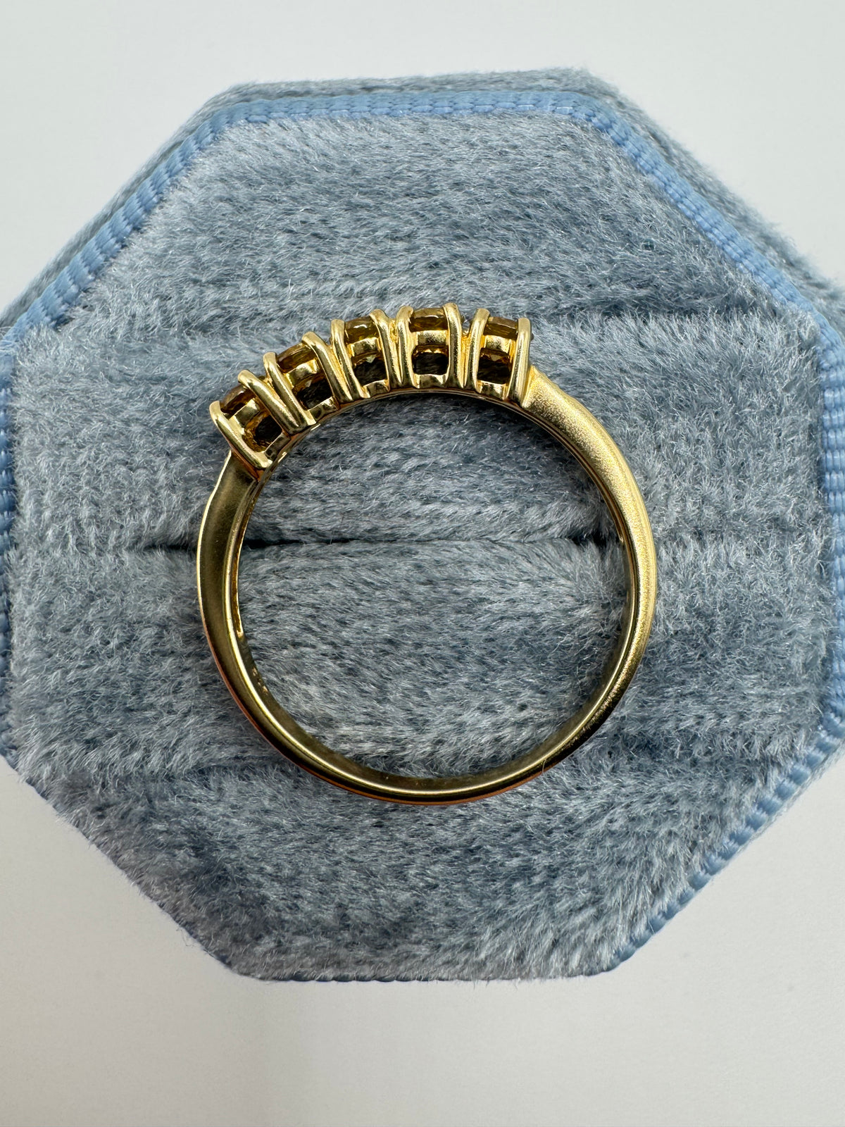 9ct gold quartz and diamond ring