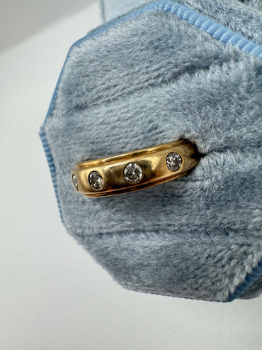 9ct gold 30 point diamond band