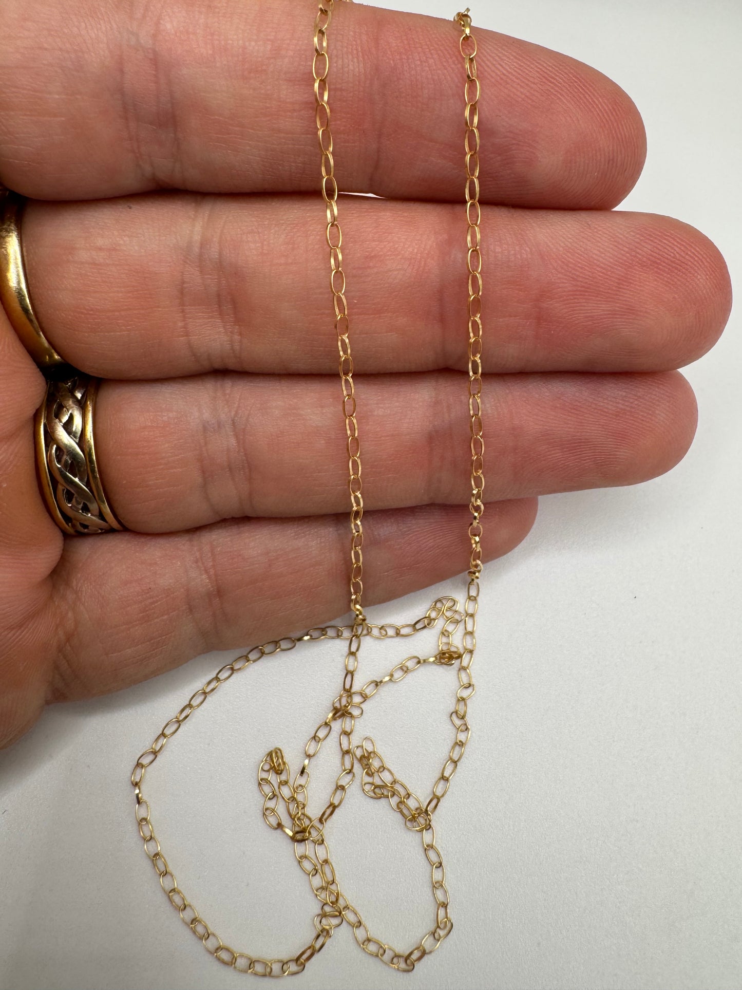 9ct gold belcher chain 56 20”