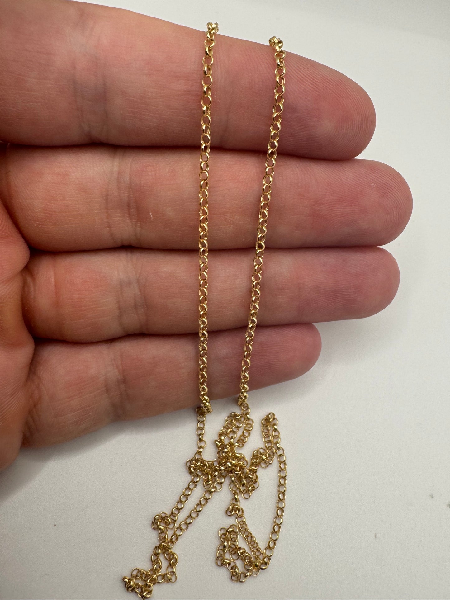 9ct gold belcher chain 34