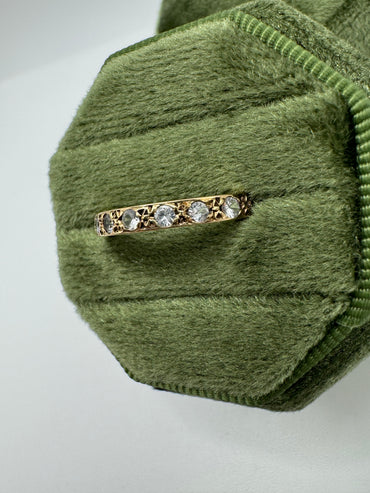 Vintage 9ct gold paste eternity ring
